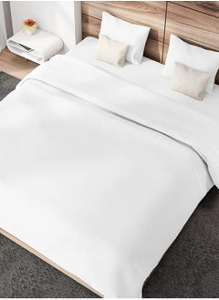 RISHAHOME RISHAHOME 3 Piece Deep Pocketed Fitted Bedsheet Set King Size |White Colour|1 Fittedsheet - 200x200+30 cm, 2 Pillowcases - 50x75 cm|Non allergic Microfiber for year-around use.  - Image 2