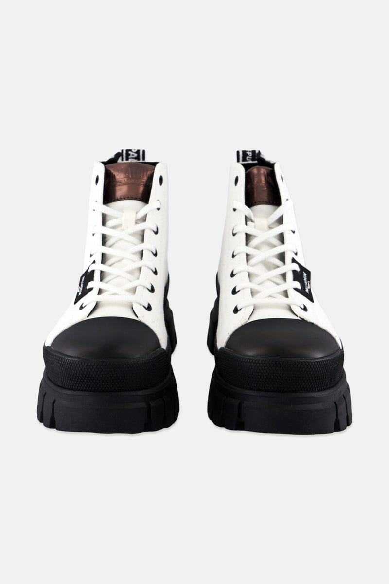 PALLADIUM Women Revolt Hi Tx Lace Up Ankle Boots, White  - Image 3