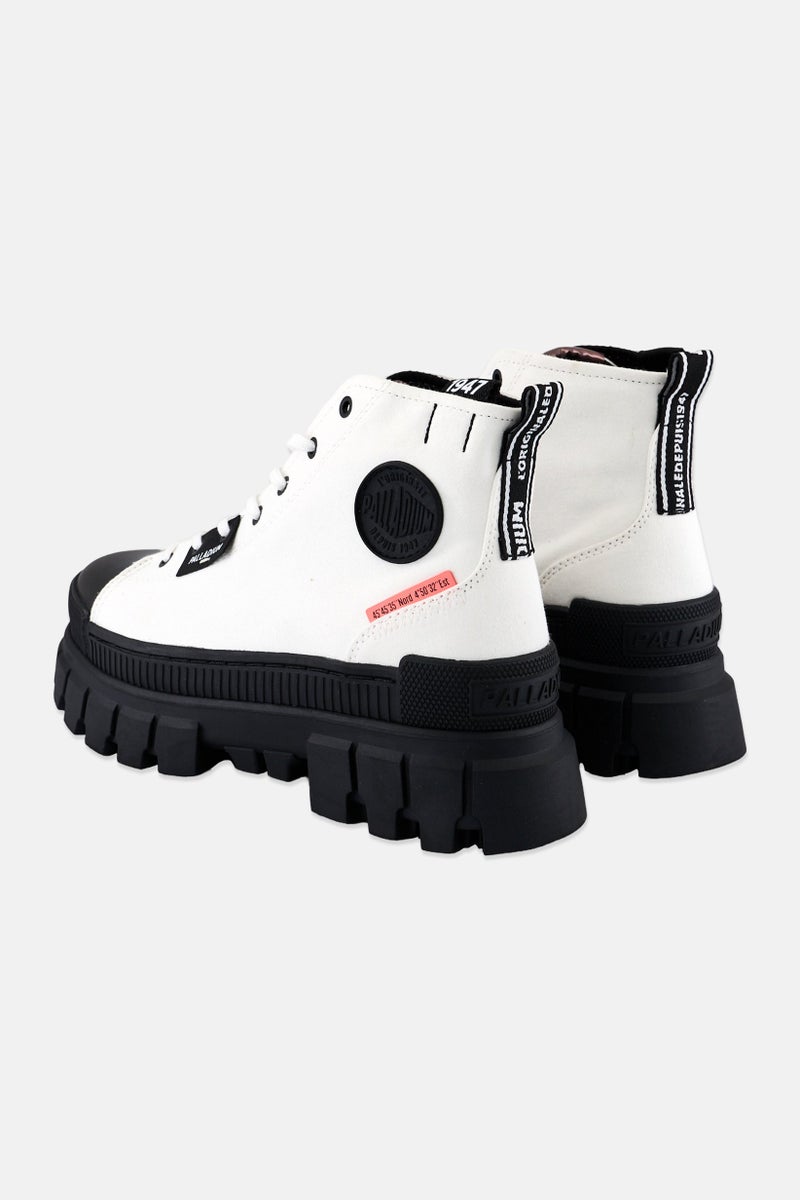 PALLADIUM Women Revolt Hi Tx Lace Up Ankle Boots, White  - Image 2