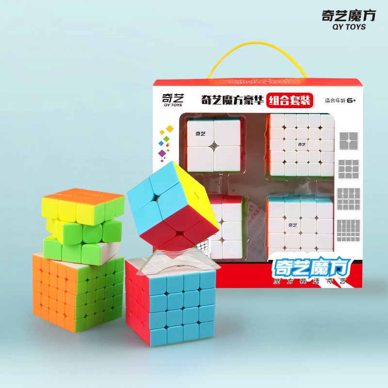 Qiyi Alien Shape Rubik'S Cube Set Combination Gift Box Four-Piece Set Rubik'S Cube Competition Special Educational Toy For Children - Image 4