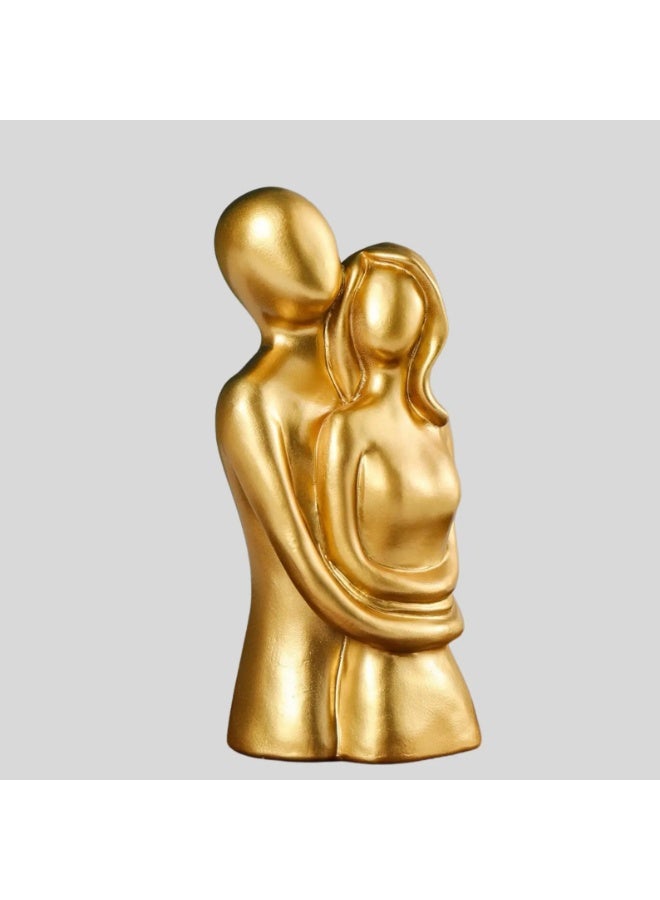 Couple Statue | "Thinking" Figurine Made Of Durable Resin | Small Home Decor Pieces For Living Room | Tabletop Art (Height 11 Cm) - Image 1