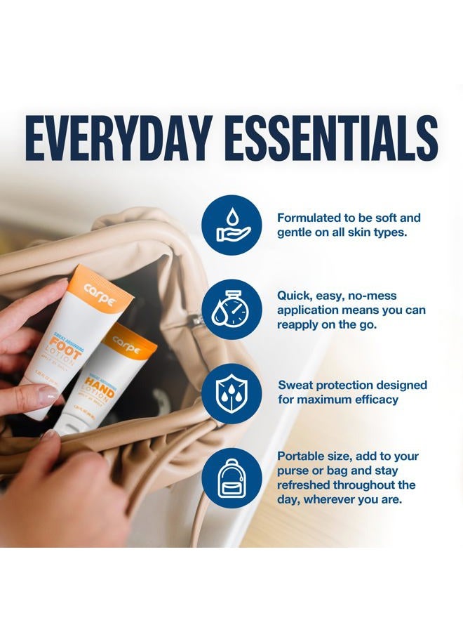 Carpe Antiperspirant Hand and Foot Lotion Bundle (3 Hand and 3 Foot Tubes), Stop Sweaty Hands and Sweaty, Smelly Feet, Dermatologist-Recommended - Image 5
