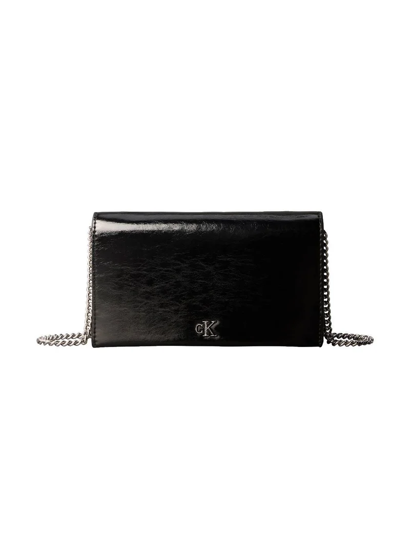 CALVIN KLEIN Monogram Metallic Chain Wallet