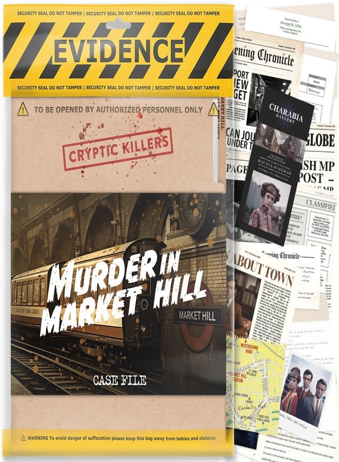 Cryptic Killers Unsolved murder mystery game - Cold Case Files Investigation - CRYPTIC KILLERS - Detective Evidence & Crime File - individuals, date nights & party games- "Murder in Market Hill" - Image 1