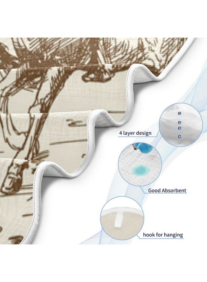 WELLDAY Western Desert Cowboy Baby Towel Ultra Soft Hooded Towels for Babies - Ultra Absorbent Cotton Bath Towels 30x30 Inch - Image 3