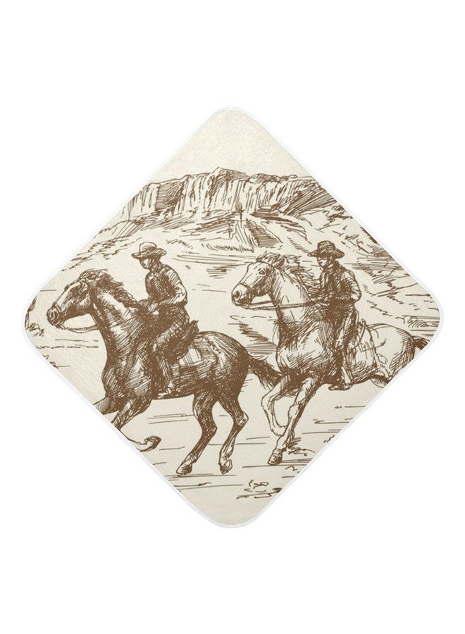 WELLDAY Western Desert Cowboy Baby Towel Ultra Soft Hooded Towels for Babies - Ultra Absorbent Cotton Bath Towels 30x30 Inch - Image 2