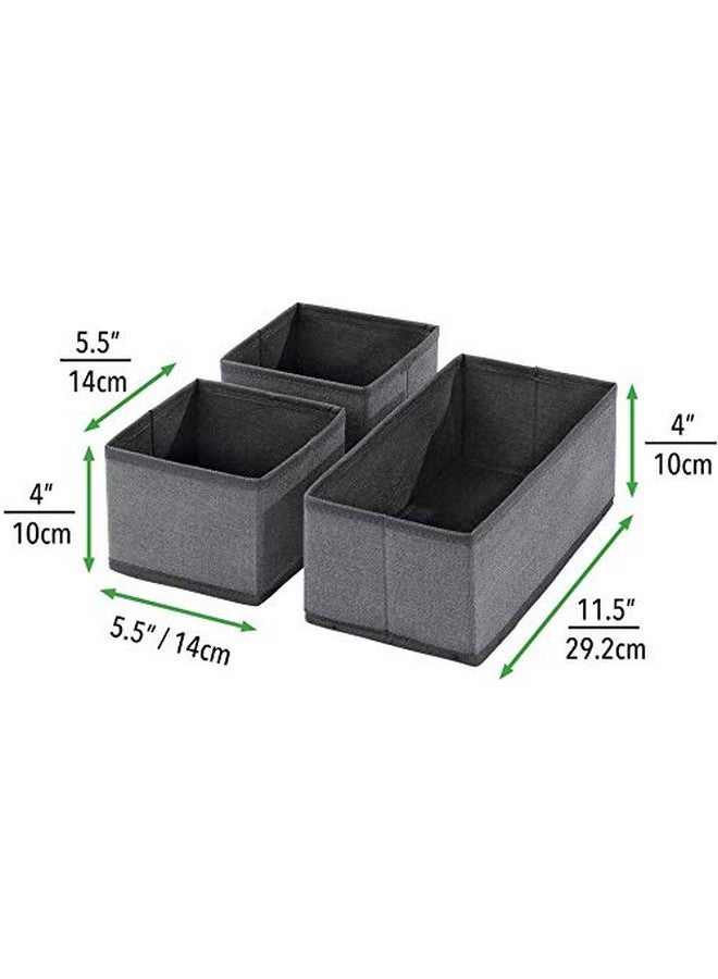 HOUSE OF QUIRK House of Quirk Storage Box Set of 3 Closet Dresser Drawer Organizer Cube Basket Bins Containers Divider with Drawers for Underwear, Bras, Socks, Ties, Scarves, (Pack of 2 Black) - Image 4