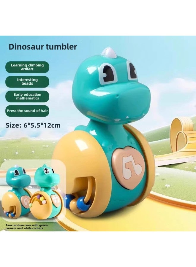 Sliding Fawn Tumbler Baby 6-12 Months Baby Comfort Early Education Puzzle 0-3 Years Old Children's Toys Wholesale-Color:Green Dinosaur Sliding Tumbler  - Image 1