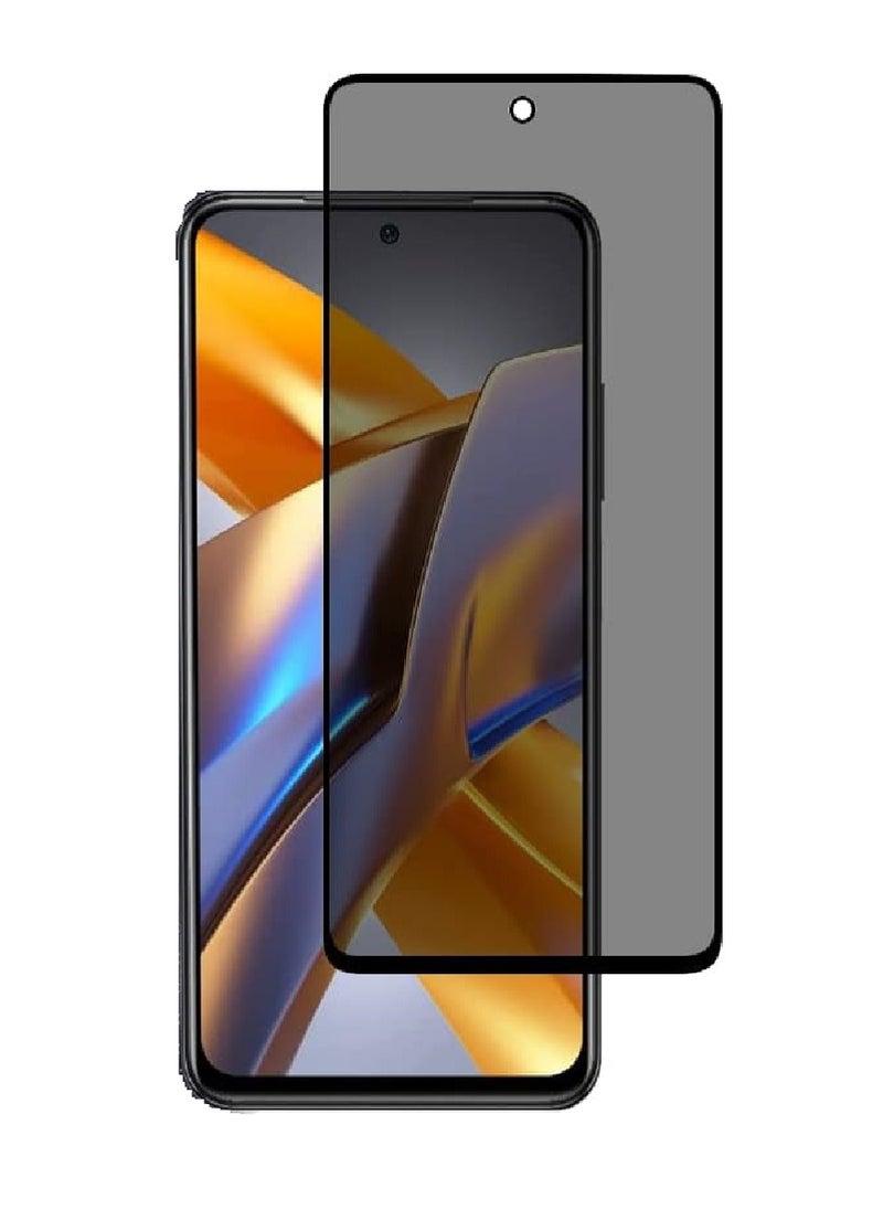 Super Tempered Glass Screen Protector Anti-Spy Privacy Designed For Xiaomi Poco M5s Full Screen Coverage And Bubble Free - Image 1