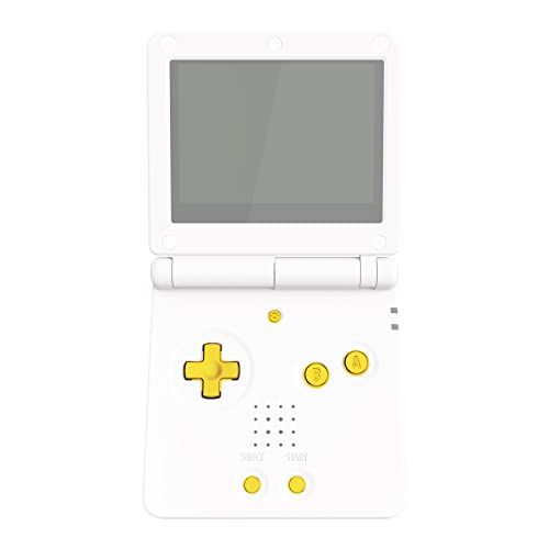 eXtremeRate Chrome Gold Glossy Custom Full Set Buttons for Gameboy Advance SP, Replacement A B L R Button Power On Off Volume Button D-pad Key for GBA SP Console - Console NOT Included - Image 4