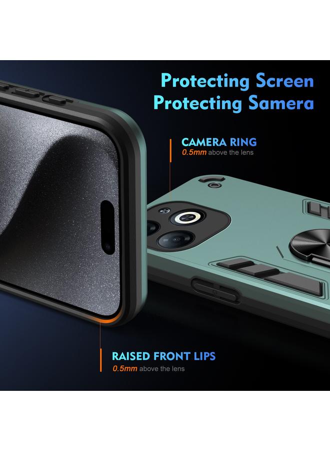 Zaboon Case For Infinix Smart 8 Shockproof Metal Ring Holder Phone Case - Image 3