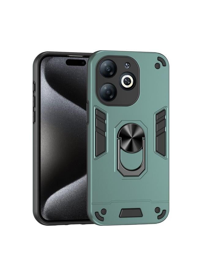 Zaboon Case For Infinix Smart 8 Shockproof Metal Ring Holder Phone Case - Image 1