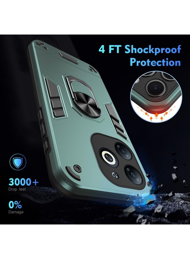 Zaboon Case For Infinix Smart 8 Shockproof Metal Ring Holder Phone Case - Image 4