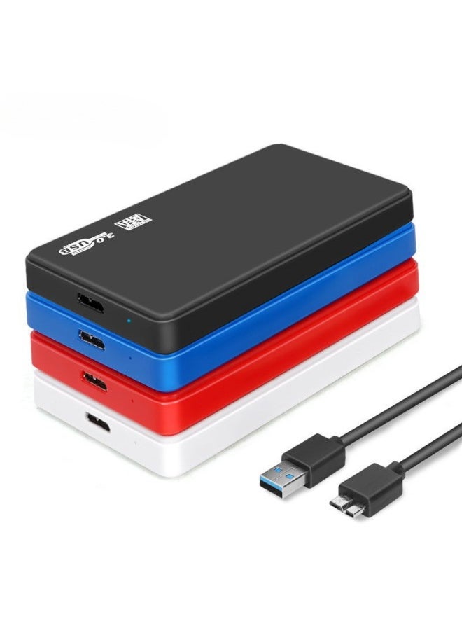 2.5 Inch Serial Port SATA 3.0 Interface Mobile Hard Disk Box High Speed USB Notebook SSD Solid State Hard Disk Box-Color:Blue  - Image 2