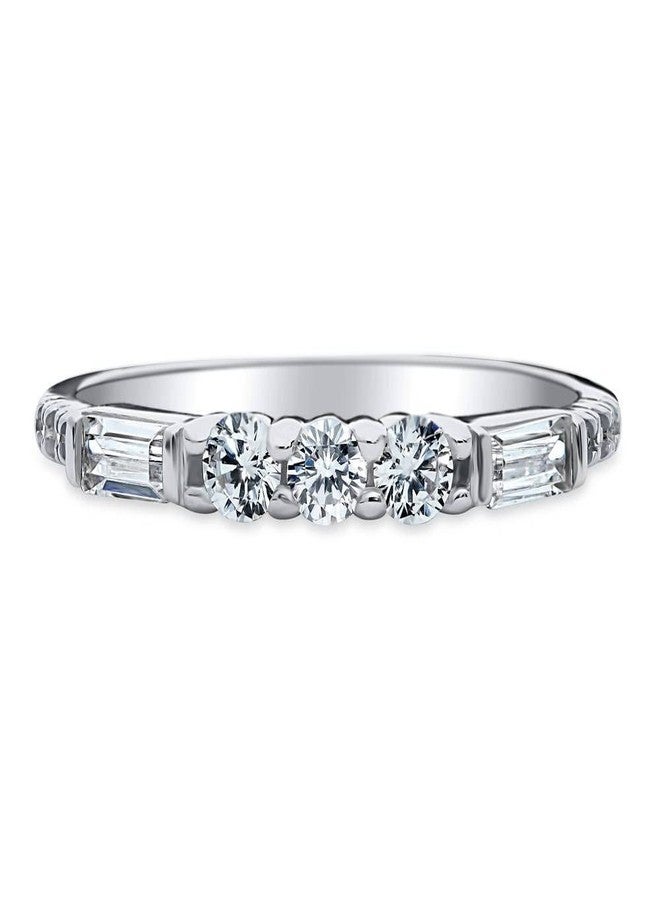 BERRICLE Sterling Silver Art Deco Rings Half Eternity Ring for Women, Pave Set Cubic Zirconia CZ - Image 2