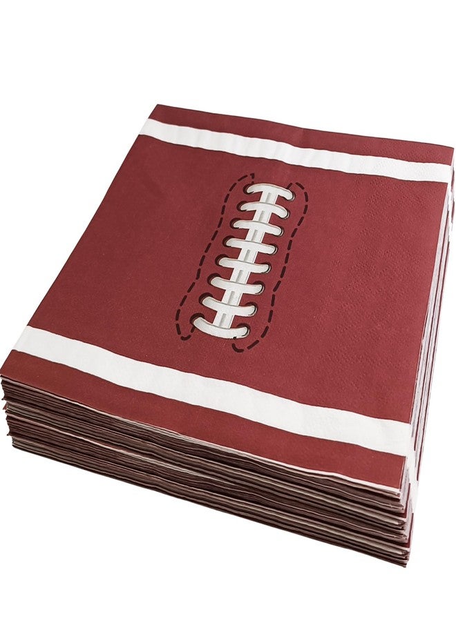 EaciTown 40 Pcs Football Napkins Disposable Football Party Napkins Football Game Day Suppilies for Birthday Party Tailgate Party Baby Shower - Image 1