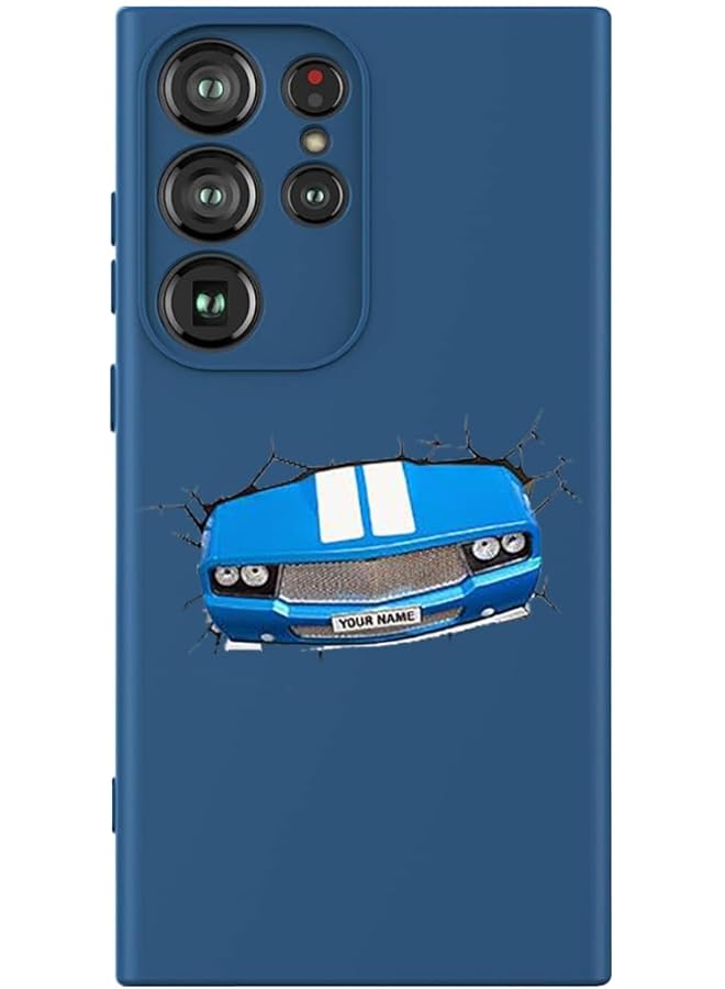 إيروريكس جراب واقٍ رفيع من السيليكون السائل مع حماية كاملة للجسم مضاد للخدش ومضاد للصدمات لهاتف Samsung Galaxy S24 Ultra أزرق سيارة 01 متعدد الألوان Mcplssgs24Ubluea112 - Image 1