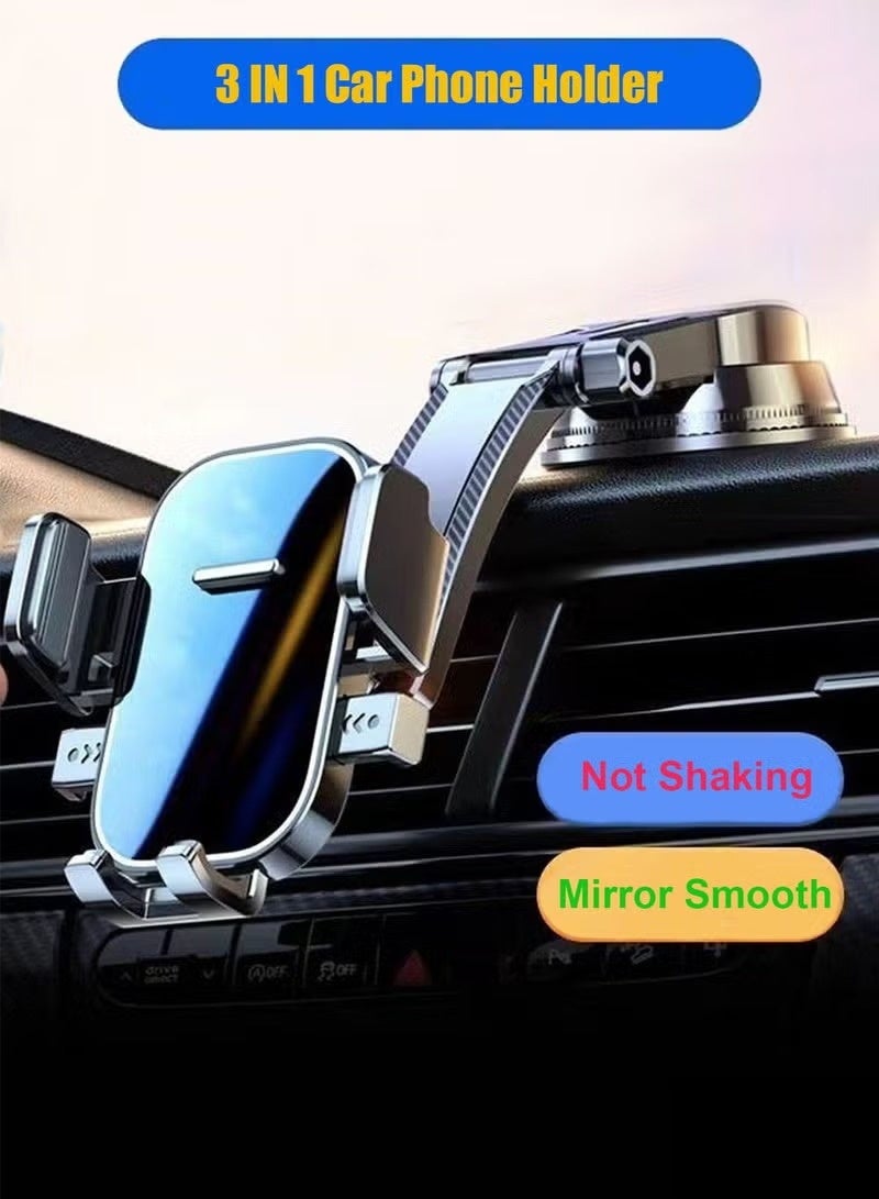 Car Mobile Holder Ultra-stable Car Holder with Strong Suction Cup Suitable for Dashboard/Windshield/Air Vent, 4.5-7.2 Inch Smartphones, iPhone 16/15 Series, Galaxy S24 S23, Xiaomi, Black - Image 1