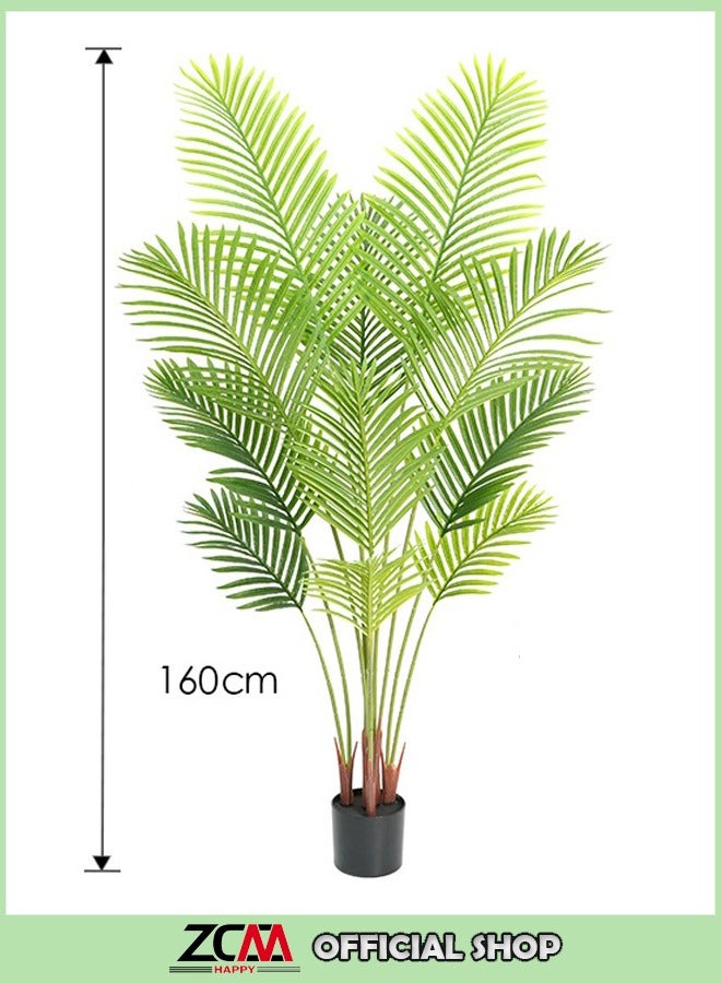 ZCM-HAPPY Large Artificial Palm Plant 160cm, Nordic Style Indoor and Outdoor Green Plant - Hotel and Garden Potted Decoration, Bird of Paradise Bonsai Ornament - Image 1