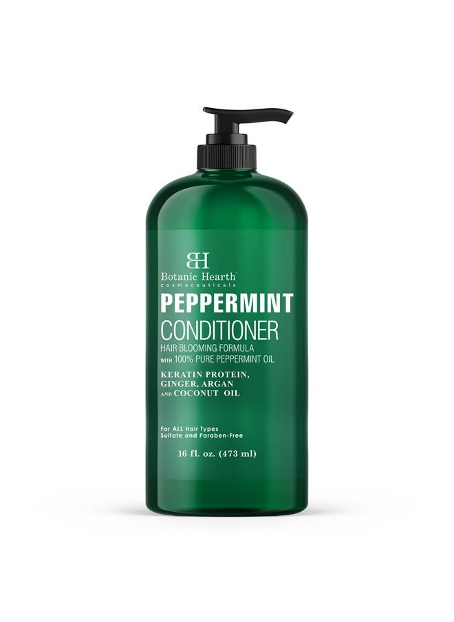 Botanic Hearth Botanic Hearth Peppermint Hair Conditioner - Hair Conditioner for Dry Damaged and Color Treated Hair - Volumizing Conditioner for fine & thin hair - Paraben & Sulfate Free - Men & Women - 16 fl oz  - Image 1
