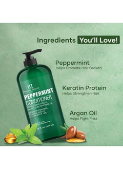 Botanic Hearth Botanic Hearth Peppermint Hair Conditioner - Hair Conditioner for Dry Damaged and Color Treated Hair - Volumizing Conditioner for fine & thin hair - Paraben & Sulfate Free - Men & Women - 16 fl oz  - Image 5