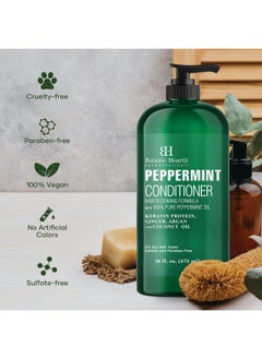 Botanic Hearth Botanic Hearth Peppermint Hair Conditioner - Hair Conditioner for Dry Damaged and Color Treated Hair - Volumizing Conditioner for fine & thin hair - Paraben & Sulfate Free - Men & Women - 16 fl oz  - Image 3