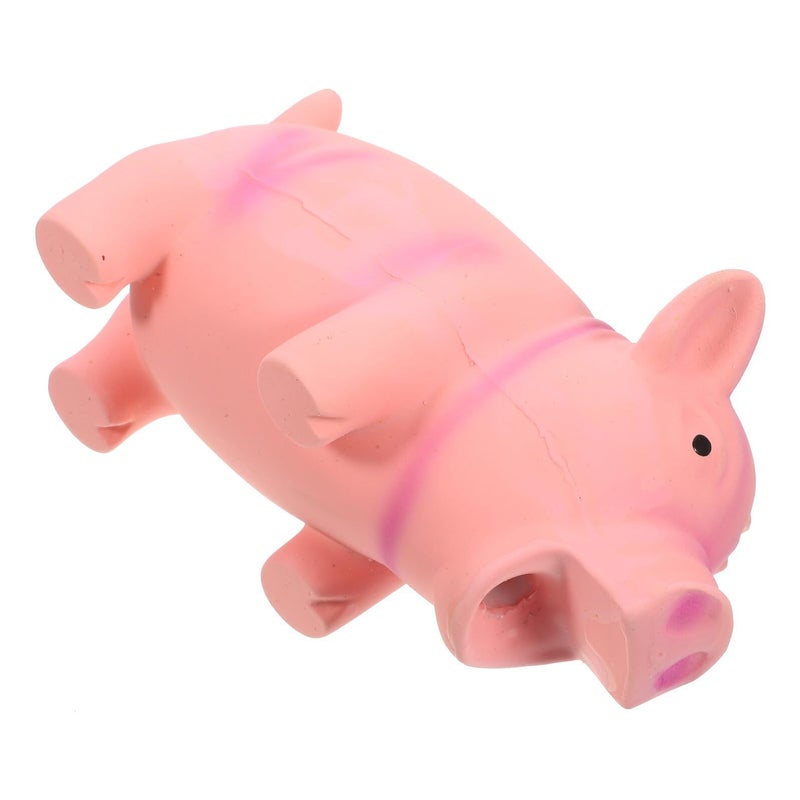 Pig Shape Squeaky Latex Dog Chew Toy For Aggressive Chewers Teething Relief - Image 2