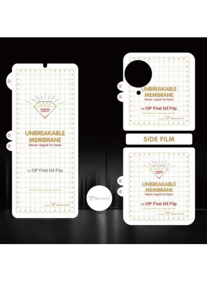 Hydrogel Film Compatible with OPPO Find N3 Flip 2023 Soft HD Clear Front Back Screen Protector for Find N3 Flip Film Not Glass - Image 1