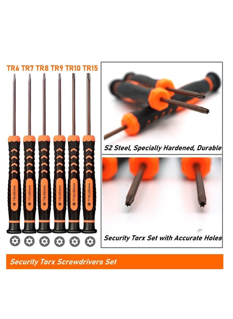 SYOSI - Torx Screwdriver Set of T2-T15,10-Piece Magnetic Small Torx Security Screwdrivers with T2 T3 T4 T5 T6 T7 T8 T9 T10 T15 Star Screwdriver Tool Kit for Xbox,PS3,PS4,Knife,Computer & Other Device - Image 1