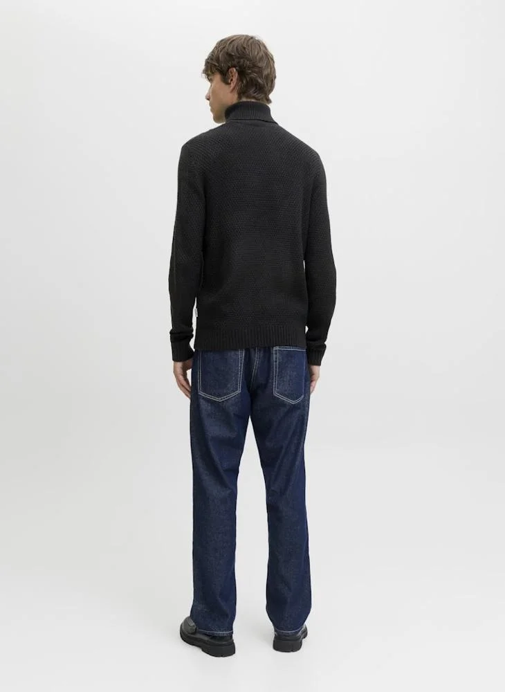 JJ Rebel Knit Roll Neck Half Zip Sweater