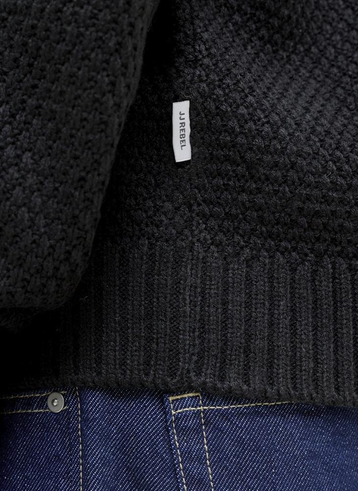 JJ Rebel Knit Roll Neck Half Zip Sweater - Image 4