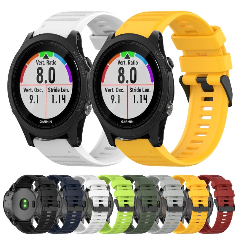 S-TOP For Garmin Forerunner 935 22mm Horizontal Texture Silicone Watch Band with Removal Tool(Grey) - Image 3