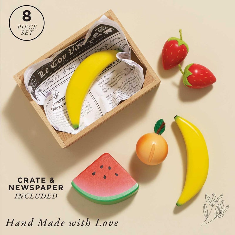 Le Toy Van مجموعة ليتوي فان هونيبيك فواكه '5 في اليوم' صندوق الطعام ألعاب خشبية فاخرة للأطفال من عمر 3 سنوات وما فوق - Image 2