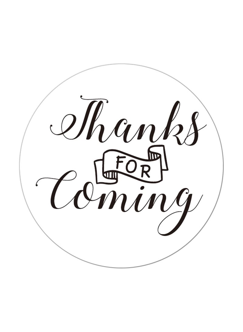 Generic 50 ROUNDED STICKER SIZE 5 CM THANK YOU FOR COMING  - Image 1