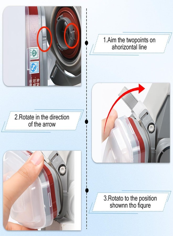 TecoKart طقم قناع تنفس عالي الأداء من TecoKart® مزود بمرشحات كربون نشط ونظارات واقية - مناسب لأعمال الراتنج، وطلاء الجدران، واللحام، والاستخدام في البناء - Image 5