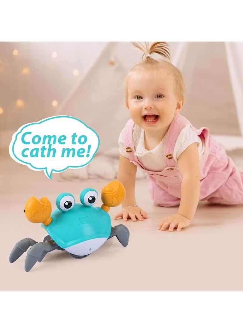 TIGER Green Crawling Crab Baby Toy – Musical Moving Crab for Infants 3-12 Months & Toddlers 0-36 Months – Interactive Learning Toy with Smart Obstacle Avoidance & Crawl Training – Fun Birthday Gift for Boys & Girls – USB Rechargeable - Image 4