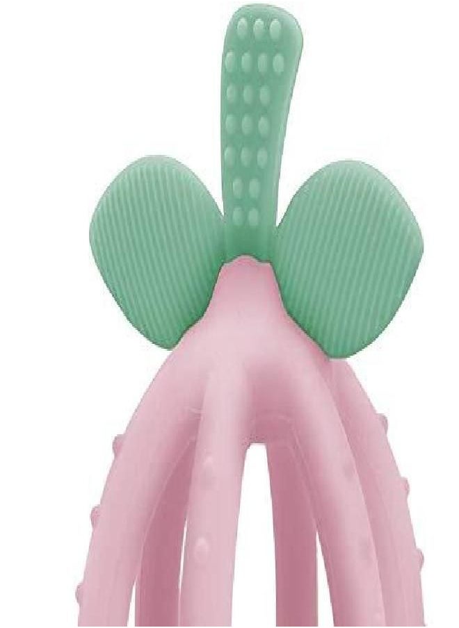 Itzy Ritzy - Itzy Ritzy Teething Ball & Training Toothbrush - Silicone, BPA-Free Bitzy Biter Lemon-Shaped Teething Ball Featuring Multiple Textures to Soothe gums & an Easy-To-Hold Design, Pink Lemonade - Image 1