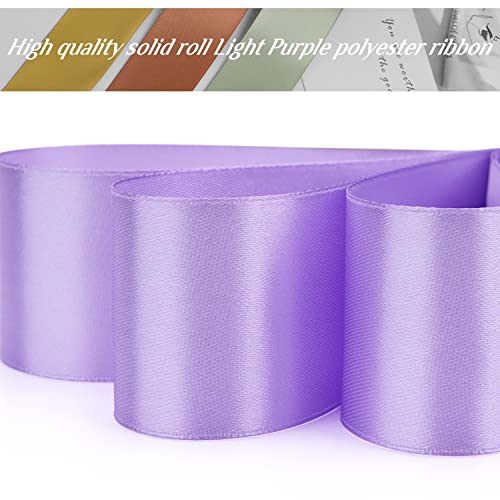 Nsilu 1-1/2 inch, Light Purple Ribbon for Gift Wrapping 50 Yards Perfect Wedding Party Wreath Sewing DIY Hair Accessories Decoration Floral Hair Balloons Other Projects - Image 4