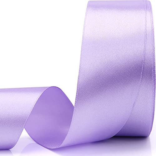 Nsilu 1-1/2 inch, Light Purple Ribbon for Gift Wrapping 50 Yards Perfect Wedding Party Wreath Sewing DIY Hair Accessories Decoration Floral Hair Balloons Other Projects - Image 1