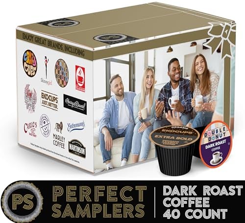 Perfect Samplers Dark Roast Coffee Pod Variety Pack Pack for Keurig K Cups Coffee Makers Bold 40 Count - Image 3