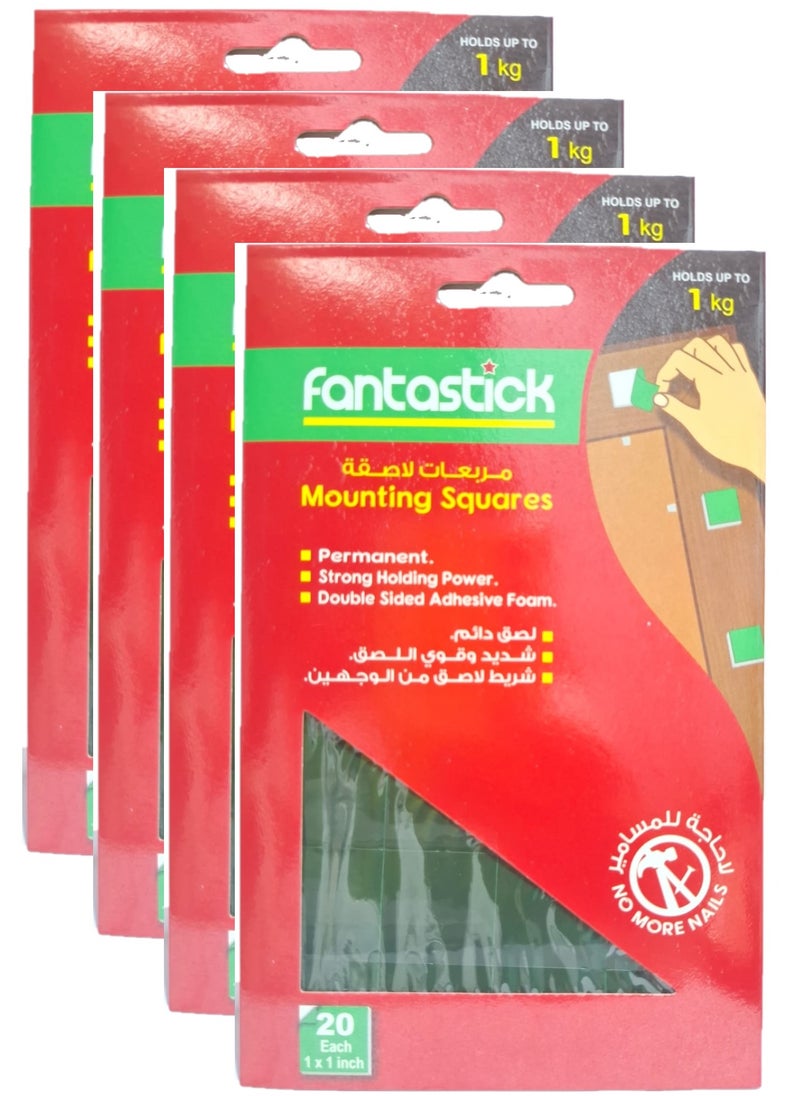Fantastick Mounting Tape Can Hold Up To 1 KG 4 Pieces  - Image 1