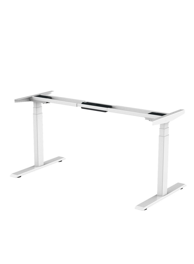 MOBILIA FURNITURE Mobilia Sit and Stand Desk, Height adjustable desk for for Home and Office computer workstation (Frame only) - White 