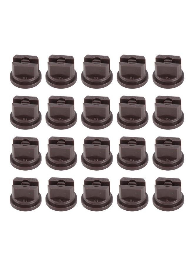 Thoraya 20 Pcs Flat Fan Spray Tip Uniform Spray Distribution 110 Degree Agricultural Sprayer Atomizing Nozzle 30.68mm Bore Diameter  - Image 1