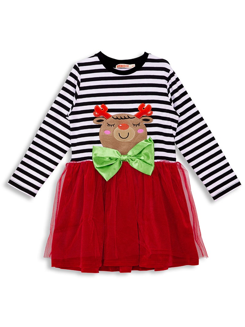 Denokids New Year Chic Girl Red Tulle Dress - Image 3