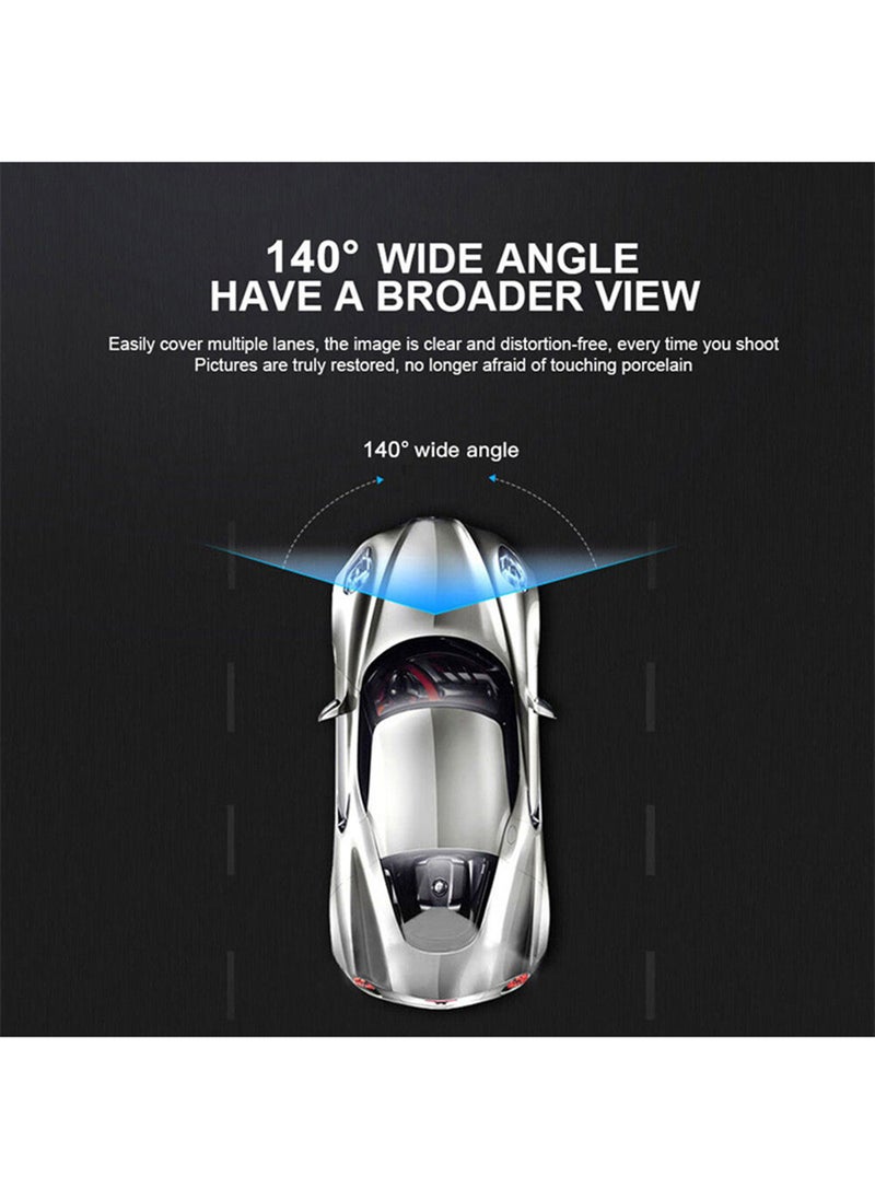 HD 1296P Dash Cam for Cars Front and Internal Dual Lens Front 1296*720P Internal Lens 680*720P Built-In WiFi G-Sensor With GPS Car DVR Video Recorder