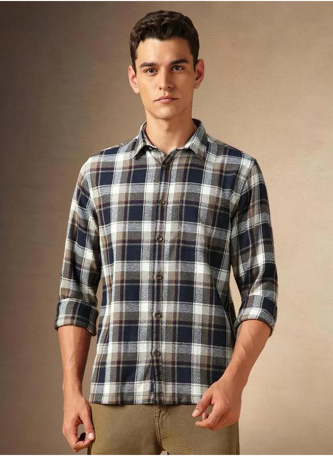 Dennis Lingo Checked Button Down Casual Shirt by Styli