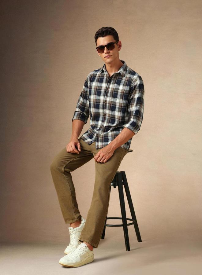 Dennis Lingo Checked Button Down Casual Shirt - Image 4