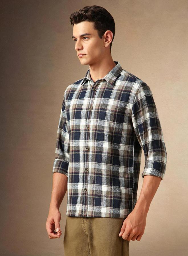 Dennis Lingo Checked Button Down Casual Shirt - Image 1