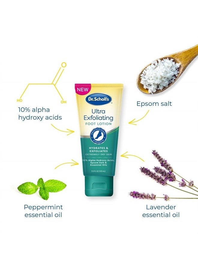 Dr. Scholl's Dry, Flaky Skin Remover Ultra Exfoliating Foot Lotion with Urea for Rough Dry Cracked Feet, Heal and Moisturize for Healthy Looking Feet, Intensive Foot Care, Alpha Hydroxy Acids, 3.5 oz  - Image 5