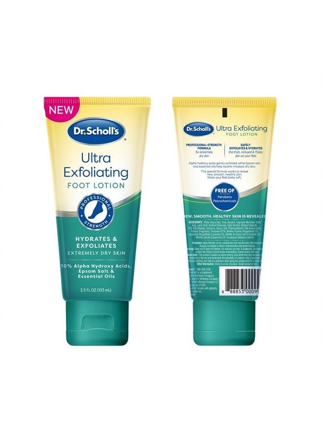 Dr. Scholl's Dry, Flaky Skin Remover Ultra Exfoliating Foot Lotion with Urea for Rough Dry Cracked Feet, Heal and Moisturize for Healthy Looking Feet, Intensive Foot Care, Alpha Hydroxy Acids, 3.5 oz  - Image 2